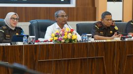 Inspektur I Jamwas Kejaksaan Agung saat melaksanakan inspeksi dan monitoring di Kejati Sumut (Foto/ist).